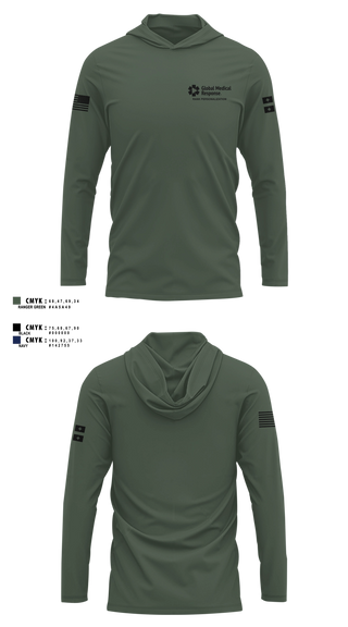 Long Sleeve hooded sunshirt, GMR Georgia Honor Guard, EMS/EMT, Teamtime, Team time, sublimation, custom sports apparel, team uniforms, spirit wear, spiritwear, sports uniforms, custom shirts, team store, custom team store, fundraiser sports, apparel fundraiser