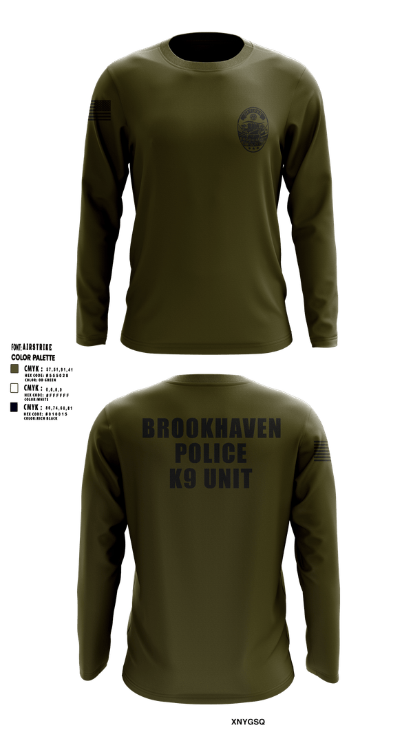 Long Sleeve Performance Shirt, Brookhaven K9 Unit, Police, Teamtime, Team time, sublimation, custom sports apparel, team uniforms, spirit wear, spiritwear, sports uniforms, custom shirts, team store, custom team store, fundraiser sports, apparel fundraiser