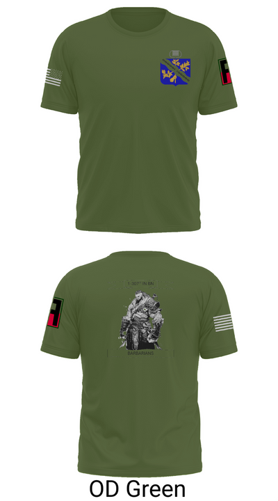 1-306th IN BN 86635313 Short Sleeve Performance Shirt - 56