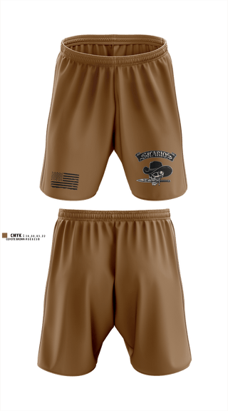 Athletic Shorts With Pockets, 2/C Sicarios, Army, Teamtime, Team time, sublimation, custom sports apparel, team uniforms, spirit wear, spiritwear, sports uniforms, custom shirts, team store, custom team store, fundraiser sports, apparel fundraiser