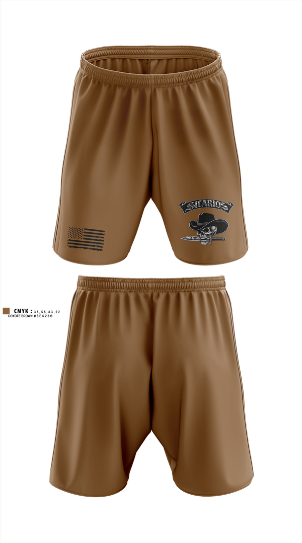Athletic Shorts With Pockets, 2/C Sicarios, Army, Teamtime, Team time, sublimation, custom sports apparel, team uniforms, spirit wear, spiritwear, sports uniforms, custom shirts, team store, custom team store, fundraiser sports, apparel fundraiser