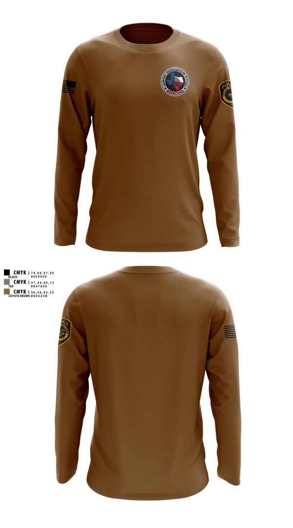 Long Sleeve Performance Shirt, Robstown Police Department, Police, Teamtime, Team time, sublimation, custom sports apparel, team uniforms, spirit wear, spiritwear, sports uniforms, custom shirts, team store, custom team store, fundraiser sports, apparel fundraiser