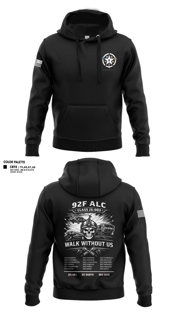 Hoodie, 92F ALC 26-003, Army, Teamtime, Team time, sublimation, custom sports apparel, team uniforms, spirit wear, spiritwear, sports uniforms, custom shirts, team store, custom team store, fundraiser sports, apparel fundraiser
