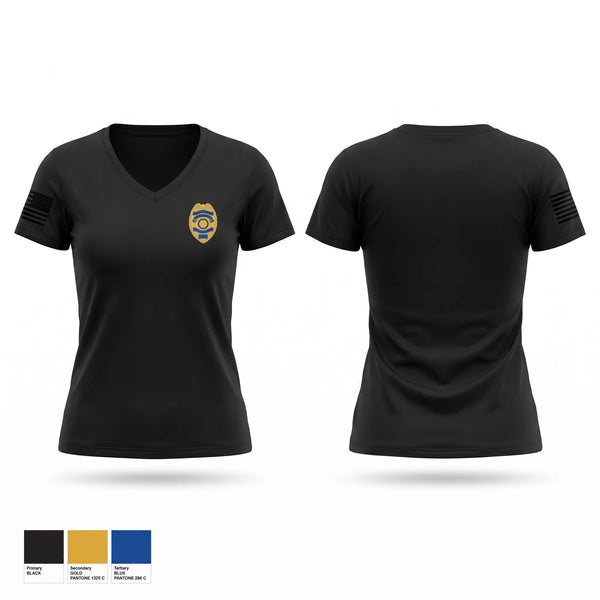 Womens Short Sleeve Vneck Shirt, Hartsville Police Department, Police, Teamtime, Team time, sublimation, custom sports apparel, team uniforms, spirit wear, spiritwear, sports uniforms, custom shirts, team store, custom team store, fundraiser sports, apparel fundraiser