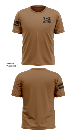 Old School Cotton Feel Shirt, 1-3 Attack Battalion, Army, Teamtime, Team time, sublimation, custom sports apparel, team uniforms, spirit wear, spiritwear, sports uniforms, custom shirts, team store, custom team store, fundraiser sports, apparel fundraiser