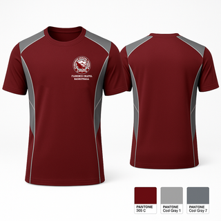 Short Sleeve Performance Shirt, Florence Chapel Middle School Basketball, Men's Basketball, Teamtime, Team time, sublimation, custom sports apparel, team uniforms, spirit wear, spiritwear, sports uniforms, custom shirts, team store, custom team store, fundraiser sports, apparel fundraiser