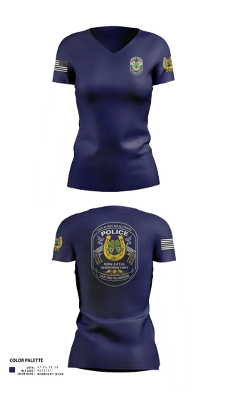Womens Short Sleeve Vneck Shirt, Non Fatal Shooting Unit, Police, Teamtime, Team time, sublimation, custom sports apparel, team uniforms, spirit wear, spiritwear, sports uniforms, custom shirts, team store, custom team store, fundraiser sports, apparel fundraiser
