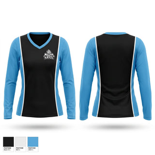 Womens Long Sleeve Vneck Shirt, SSA Havoc, Men's Basketball, Teamtime, Team time, sublimation, custom sports apparel, team uniforms, spirit wear, spiritwear, sports uniforms, custom shirts, team store, custom team store, fundraiser sports, apparel fundraiser