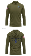 Greensboro Fire Department Rescue 5 92671362 Long Sleeve Performance Shirt with hood - 1