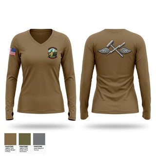 Womens Long Sleeve Vneck Shirt, MALS-24, Navy, Teamtime, Team time, sublimation, custom sports apparel, team uniforms, spirit wear, spiritwear, sports uniforms, custom shirts, team store, custom team store, fundraiser sports, apparel fundraiser