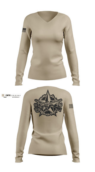 Womens Long Sleeve Vneck Shirt, SOD Covert, Police, Teamtime, Team time, sublimation, custom sports apparel, team uniforms, spirit wear, spiritwear, sports uniforms, custom shirts, team store, custom team store, fundraiser sports, apparel fundraiser