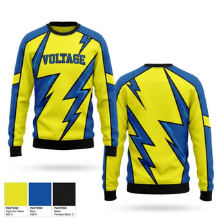 Crew Neck Sweatshirt, Voltage, Softball, Teamtime, Team time, sublimation, custom sports apparel, team uniforms, spirit wear, spiritwear, sports uniforms, custom shirts, team store, custom team store, fundraiser sports, apparel fundraiser