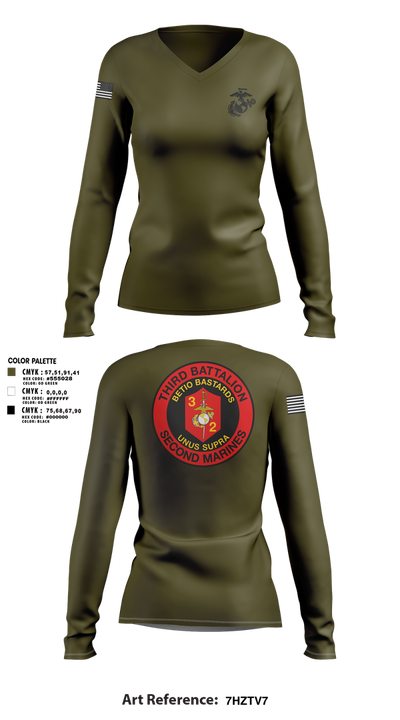 2d Reg 53277389 Women's Long Sleeve V-neck Shirt - 4
