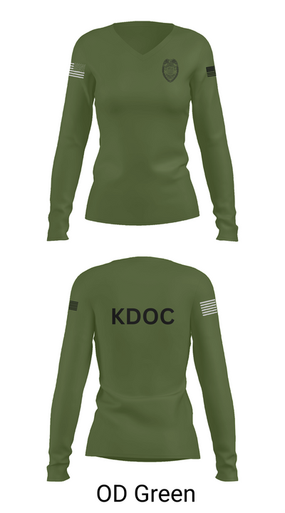 KDOC 70692063 Women's Long Sleeve V-neck Shirt - 54