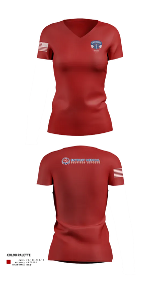 Womens Short Sleeve Vneck Shirt, Entrust Medical Services Express, EMS/EMT, Teamtime, Team time, sublimation, custom sports apparel, team uniforms, spirit wear, spiritwear, sports uniforms, custom shirts, team store, custom team store, fundraiser sports, apparel fundraiser