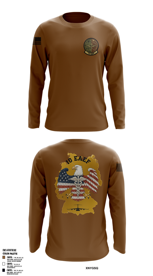 10th Expeditionary Aeromedical Evacuation Flight (10th EAEF/26.1) 21411878 Long Sleeve Performance Shirt 1