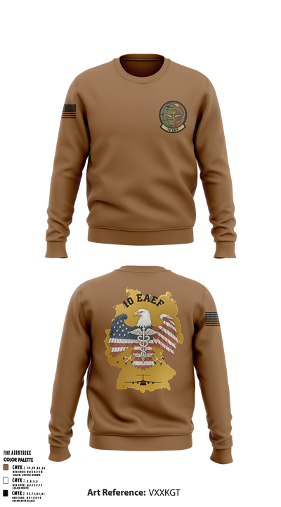 10th Expeditionary Aeromedical Evacuation Flight (10th EAEF/26.1) 21411878 Crew Neck Sweatshirt - 1