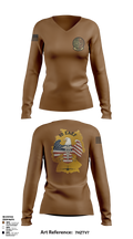 10th Expeditionary Aeromedical Evacuation Flight (10th EAEF/26.1) 21411878 Women's Long Sleeve V-neck Shirt - 1