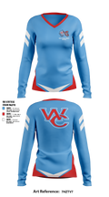 Weld Central Rebels 37554219 Women's Long Sleeve V-neck Shirt - 1