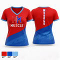MUSCLE 30882996 Women's Short Sleeve V-neck Shirt - 1