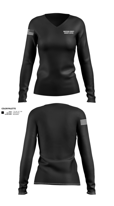 Whiteside County Sheriff’s Office 60222832 Women's Long Sleeve V-neck Shirt - 21