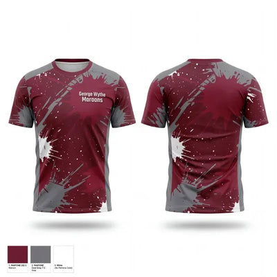 George Wythe Maroons 19838390 Short Sleeve Performance Shirt - 1