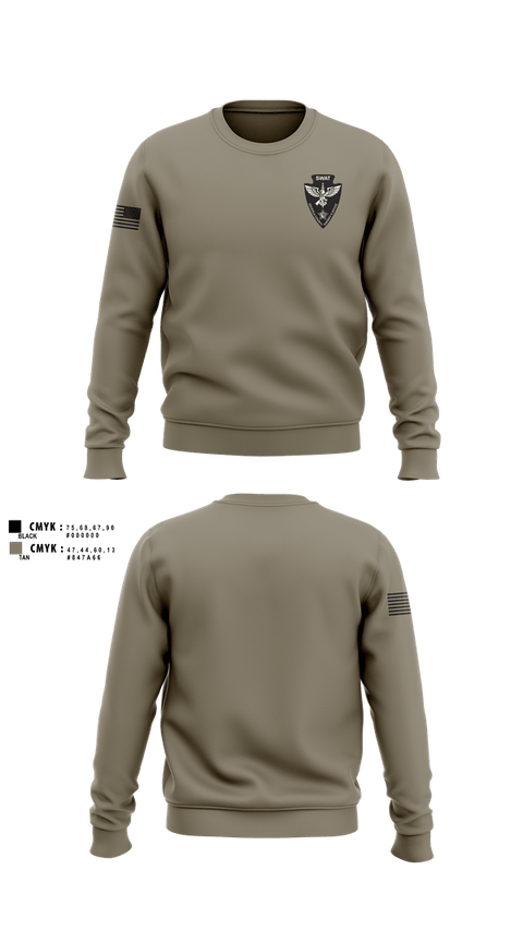 Crew Neck Sweatshirt, Osceola County SWAT, Police, Teamtime, Team time, sublimation, custom sports apparel, team uniforms, spirit wear, spiritwear, sports uniforms, custom shirts, team store, custom team store, fundraiser sports, apparel fundraiser