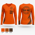 TRUE GRIT 86075945 Women's Long Sleeve V-neck Shirt - 1