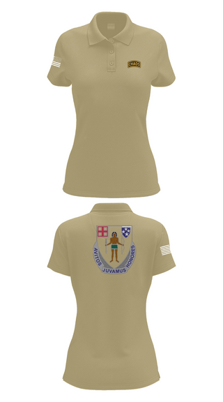 Womens Short Sleeve Performance Polo, Chaos Company, 1-182 Infantry, , Teamtime, Team time, sublimation, custom sports apparel, team uniforms, spirit wear, spiritwear, sports uniforms, custom shirts, team store, custom team store, fundraiser sports, apparel fundraiser