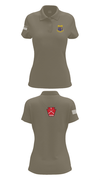 Womens Short Sleeve Performance Polo, A co 1/109, National Guard, Teamtime, Team time, sublimation, custom sports apparel, team uniforms, spirit wear, spiritwear, sports uniforms, custom shirts, team store, custom team store, fundraiser sports, apparel fundraiser
