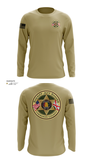 Long Sleeve Performance Shirt, Cherokee County Sheriff’s Office, Police, Teamtime, Team time, sublimation, custom sports apparel, team uniforms, spirit wear, spiritwear, sports uniforms, custom shirts, team store, custom team store, fundraiser sports, apparel fundraiser
