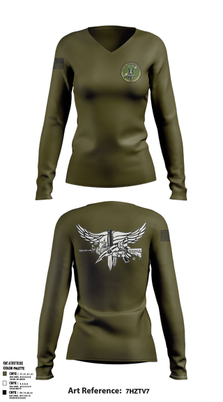 RHSWAT 31076673 Women's Long Sleeve V-neck Shirt - 1
