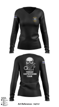 New Jersey Department of Corrections Women's Long Sleeve V-neck Shirt - 1