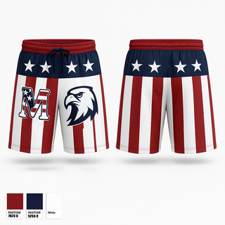 Veterans Memorial Eagles Athletic Shorts With Pockets - 1