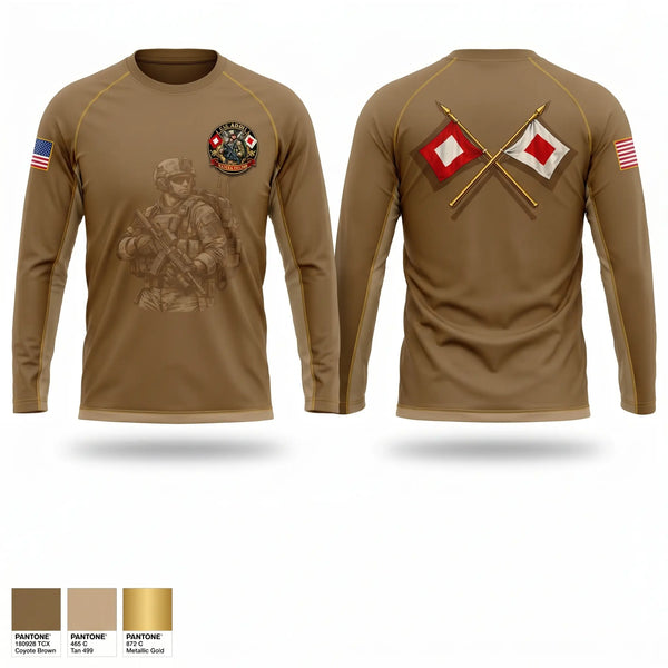 Long Sleeve Performance Shirt, 163d IEW Signal Corps, Army, Teamtime, Team time, sublimation, custom sports apparel, team uniforms, spirit wear, spiritwear, sports uniforms, custom shirts, team store, custom team store, fundraiser sports, apparel fundraiser