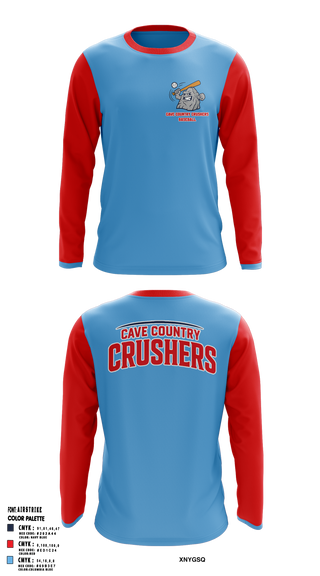 Cave Country Crushers 80675642 Long Sleeve Performance Shirt 1
