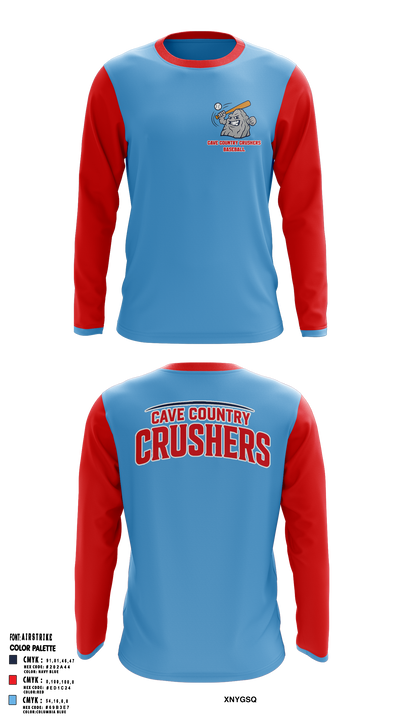 Cave Country Crushers 80675642 Long Sleeve Performance Shirt 1