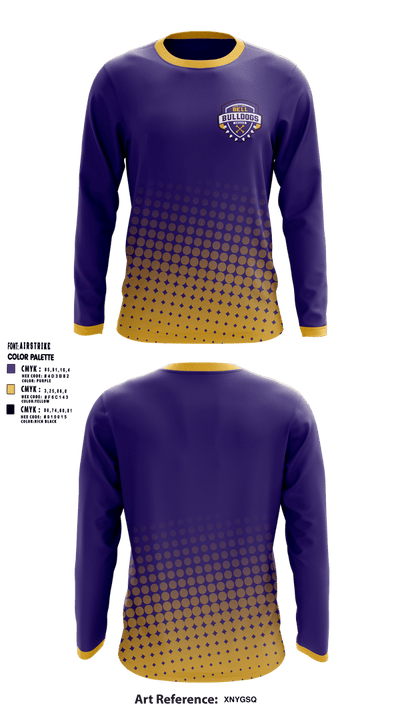 Bulldogs 16363052 Long Sleeve Performance Shirt 1
