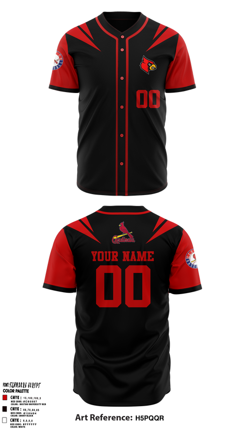 Scott co. Cardinals 41527624 Full Button Baseball Jersey - 1