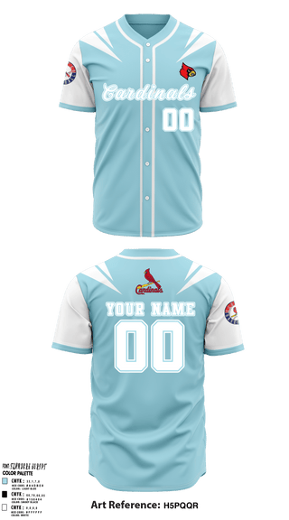 Scott co. Cardinals 41527624 Full Button Baseball Jersey -2