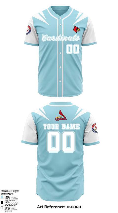 Scott co. Cardinals 41527624 Full Button Baseball Jersey -2
