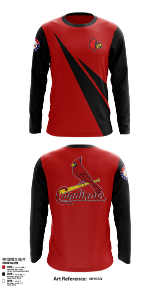 Scott co. Cardinals 41527624 Long Sleeve Performance Shirt 1
