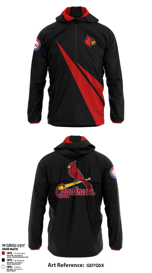 Scott co. Cardinals 41527624 Windbreaker - 1