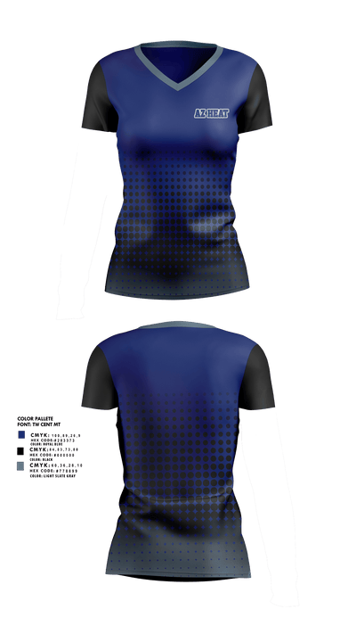 AZ Heat 67095530 Women's Short Sleeve V-neck Shirt - 1
