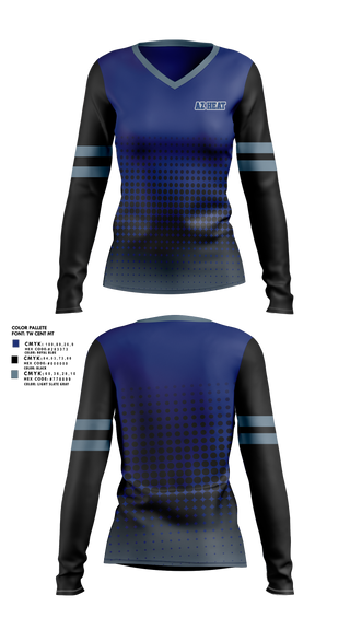 AZ Heat 67095530 Women's Long Sleeve V-neck Shirt - 1