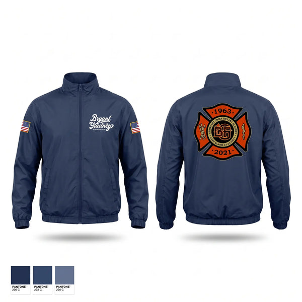 Windbreaker, Bryant Gladney Foundation, EMS/EMT, Teamtime, Team time, sublimation, custom sports apparel, team uniforms, spirit wear, spiritwear, sports uniforms, custom shirts, team store, custom team store, fundraiser sports, apparel fundraiser