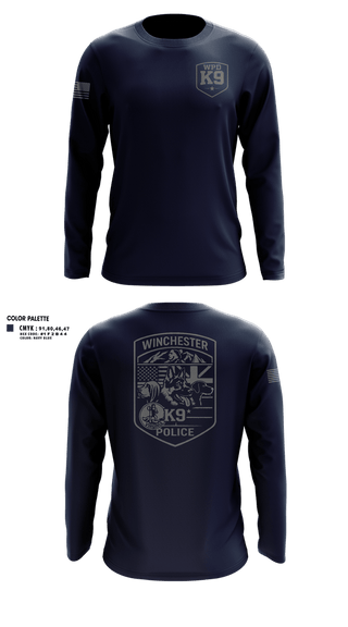 Long Sleeve Performance Shirt, WPD K9, Police, Teamtime, Team time, sublimation, custom sports apparel, team uniforms, spirit wear, spiritwear, sports uniforms, custom shirts, team store, custom team store, fundraiser sports, apparel fundraiser
