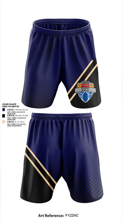 Idaho FBU Football Team 42479604 Athletic Shorts With Pockets - 1