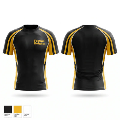 Foothill Knights Short Sleeve Rash Guard Shirt - 1