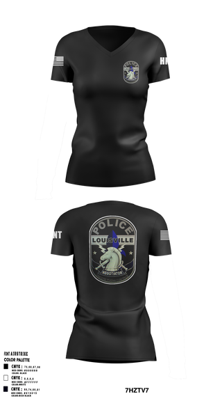 LMPD-Hostage Negotiations Team (HNT) 60007397 Women's Short Sleeve V-neck Shirt - 1